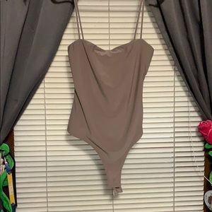 Taupe Brown Bodysuit
